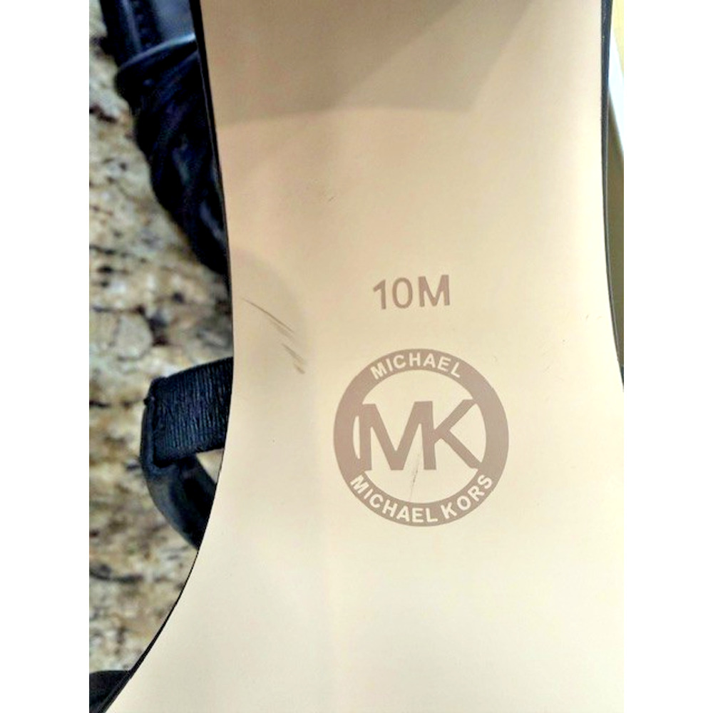 Michael Kors Women's Astra Strappy Leather Sandals Mule Black Sz 10 NEW $145 - Picture 9 of 9